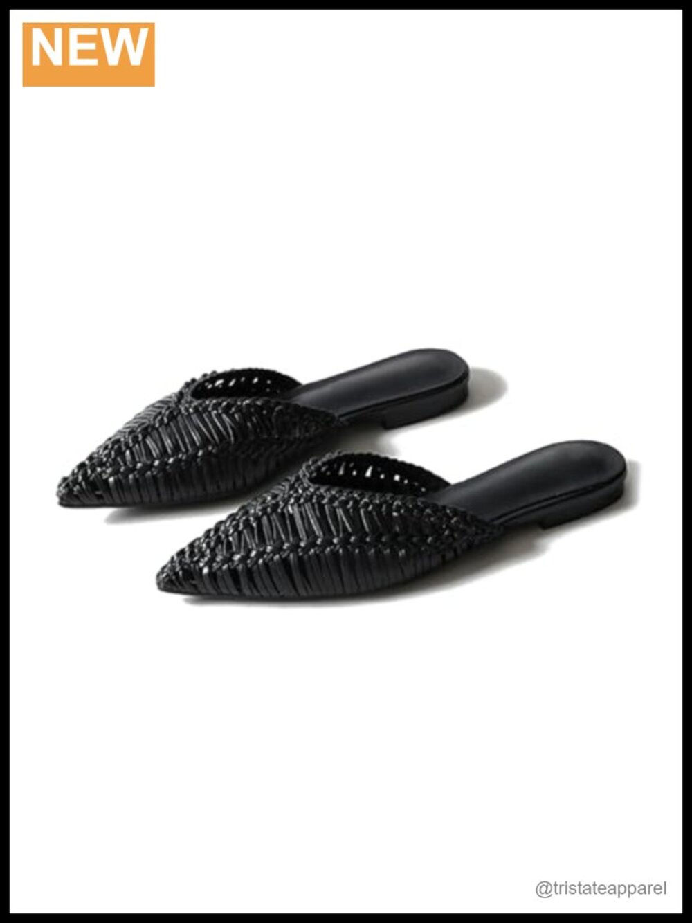 Woven Flats Raffia Mules Women Pointed Closed Toe Slip On Comfortable Dress